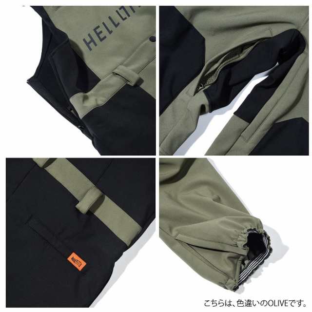 HELLOID ヘルロイド ウェア 22HEL-40 SOFTSHELL BIB PANTS 22-23 BLACK