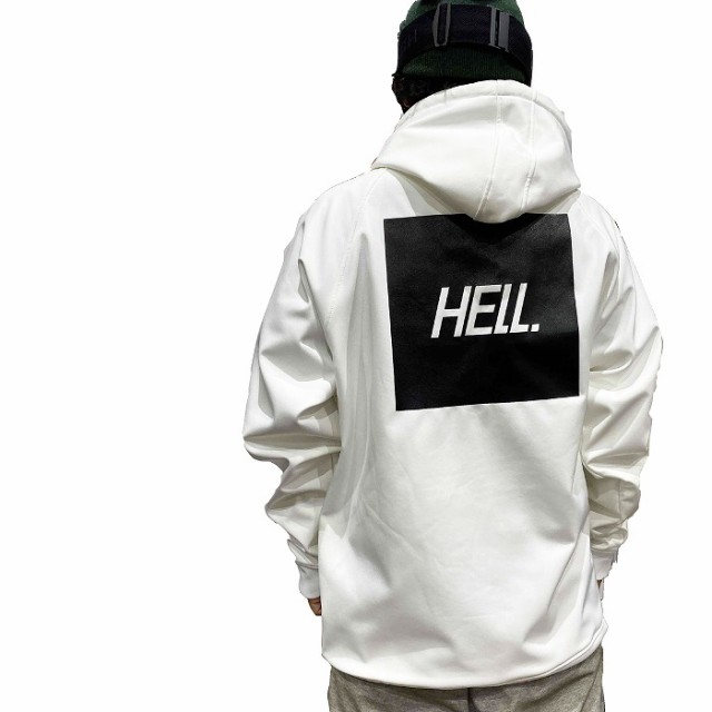 HELLOID ヘルロイド ウェア 22SMH-07 BONDED HOODIE 22-23 WHITE/BLACK