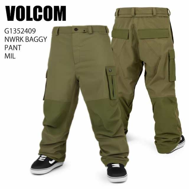 VOLCOM ボルコム G1352409 NWRK BAGGY PANT MIL 23-24 ボードウェア メンズ パンツ スノーボード