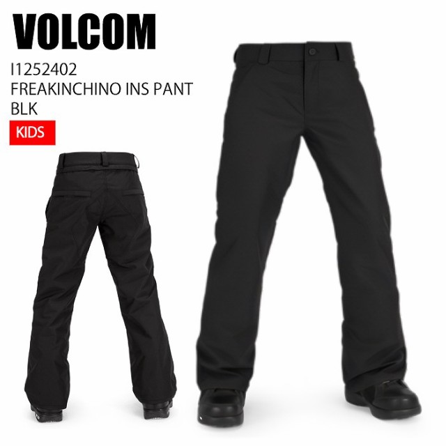 VOLCOM ボルコム I1252402 FREAKINCHINO YOUTH INS PANT BLK 23-24 ジュニアウェア キッズ パンツ そり スノーボード