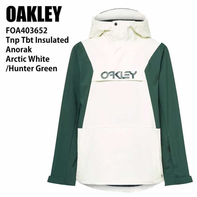 OAKLEY オークリー FOA403652 TNP TBT INSULATED ANORAK WHITE/GREEN 23-24 ボードウェア メンズ ジャケット スキー スノーボード