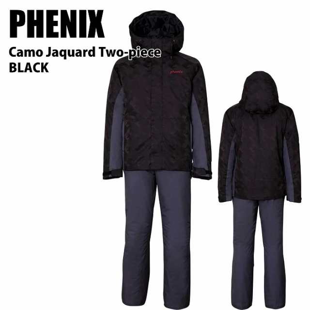 PHENIX フェニックス PSM232P40 CAMO JAQUARD TWO-PIECE BLACK 23-24 スキーウェア メンズ 上下セット スーツ