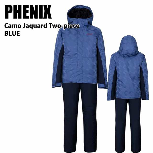 PHENIX フェニックス PSM232P40 CAMO JAQUARD TWO-PIECE BLUE 23-24 スキーウェア メンズ 上下セット スーツ