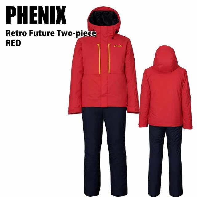 PHENIX フェニックス PSM232P41 RETRO FUTURE TWO-PIECE RED 23-24 スキーウェア メンズ 上下セット スーツ