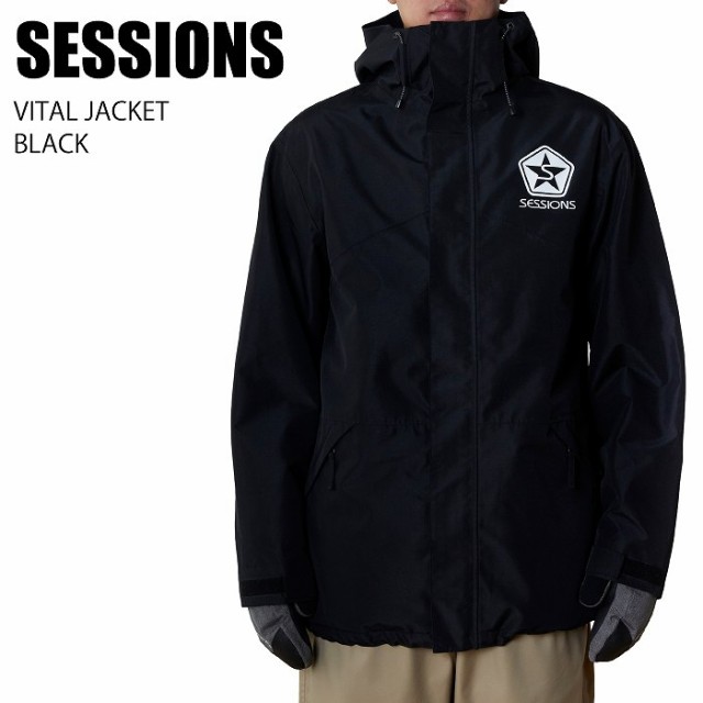 SESSIONS セッションズ VITAL JACKET BLACK 23-24 ボードウェア メンズ ジャケット スノーボード スノボ スキー