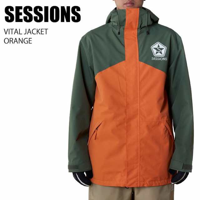 SESSIONS セッションズ VITAL JACKET ORANGE 23-24 ボードウェア メンズ ジャケット スノーボード スノボ スキー