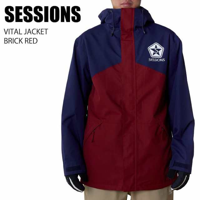 SESSIONS セッションズ VITAL JACKET BRICK RED 23-24 ボードウェア メンズ ジャケット スノーボード スノボ スキー