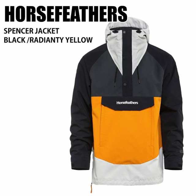 HORSEFEATHERS ホースフェザーズ SPENCER JACKET BLACK / RADIANTY YELLOW 23-24 ボードウェア メンズ ジャケット スノーボード スキー