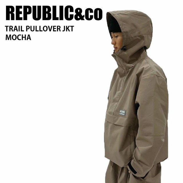 REPUBLIC&CO リパブリック TRAIL PULLOVER JACKET Mocha 24-25 ウエア ユニセックス ジャケット スノーボード ライトウエア 防水