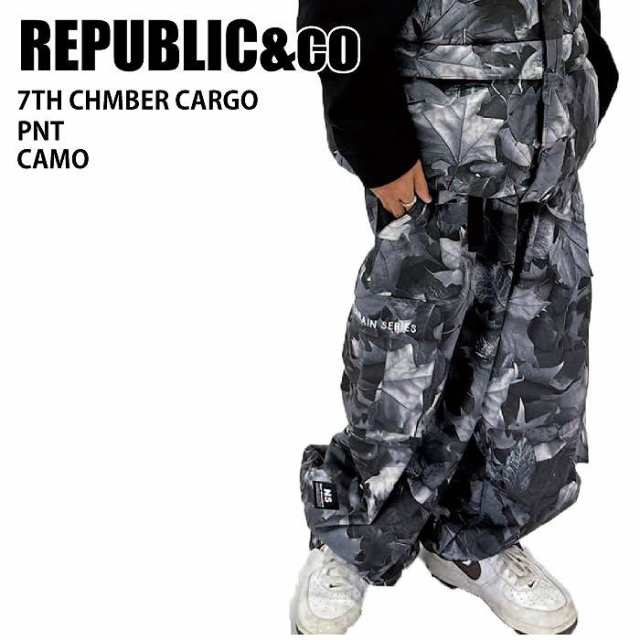 REPUBLIC&CO リパブリック 7TH CHAMBER CARGO PANTS Camo 24-25 ウエア ユニセックス パンツ スノーボード ライトウエア 防水