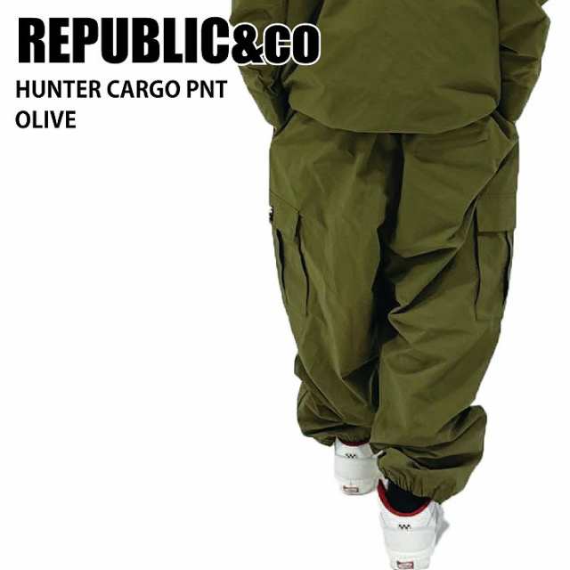 REPUBLIC&CO リパブリック HUNTER CARGO PANTS Olive 24-25 ウエア ユニセックス パンツ スノーボード アパレル ライトウエア 撥水