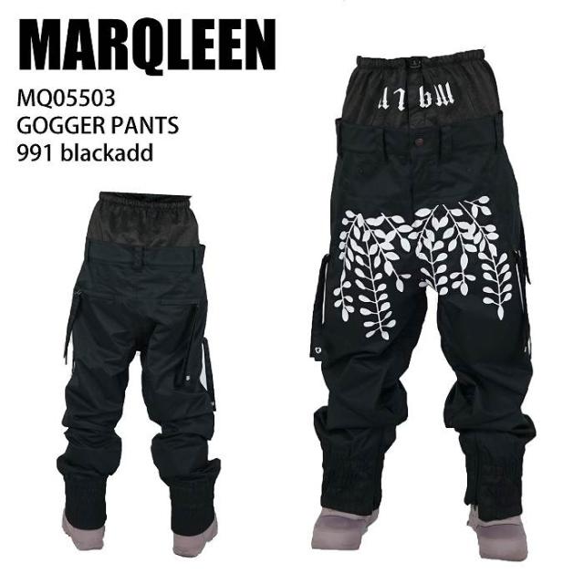 MARQLEEN マークリーン MQ05503 JOGGER PANTS 991 blackadd 24-25 ウエア メンズ パンツ スノーボード