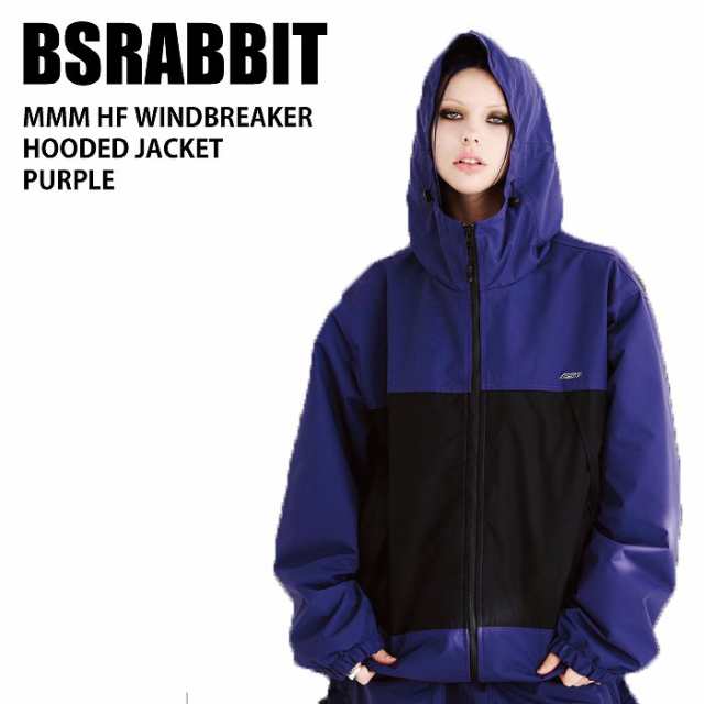 BSRABBIT ビエスラビット MMM HF WINDBREAKER HOODED JACKET PURPLE 24-25 ウエア メンズ ジャケット スノーボード 韓国