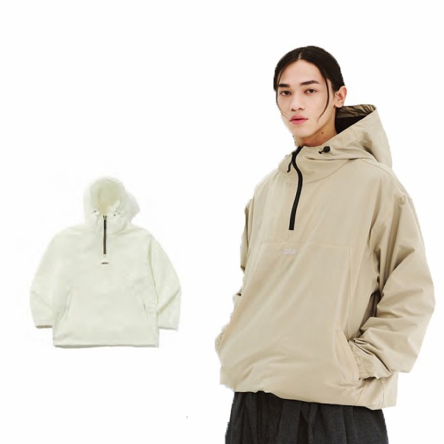 BSRABBIT ビエスラビット BSR HOODED ANORAK JACKET CREAM 24-25 ウエア メンズ ジャケット スノーボード 韓国