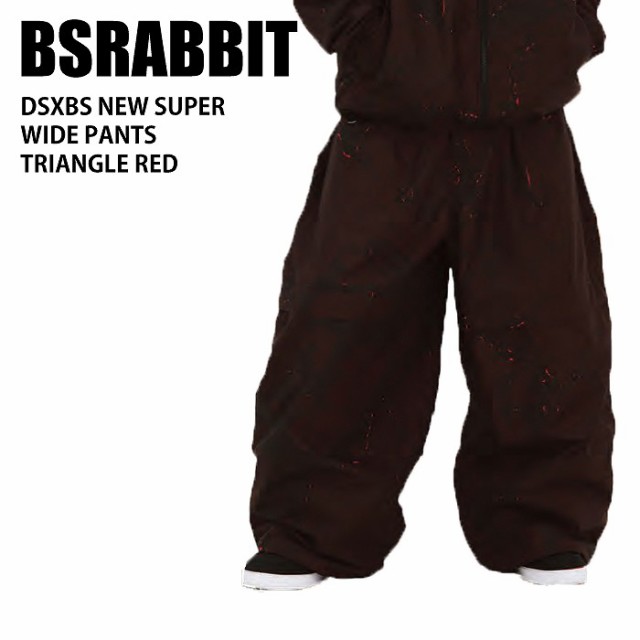 BSRABBIT ビエスラビット DSXBS NEW SUPER WIDE PANTS TRIANGLE RED 24-25 ウエア メンズ パンツ スノーボード 韓国