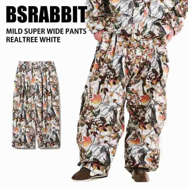 BSRABBIT ビエスラビット MILD SUPER WIDE PANTS REALTREE WHITE 24-25 ウエア メンズ パンツ スノーボード 韓国