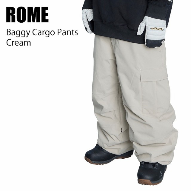 ROME ローム BAGGY CARGO PANTS CREAM 24-25 ウエア メンズ パンツ スノーボード