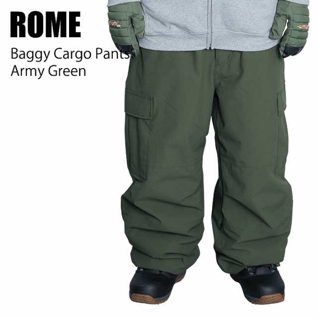 ROME ローム BAGGY CARGO PANTS ARMY GREEN 24-25 ウエア メンズ パンツ スノーボード