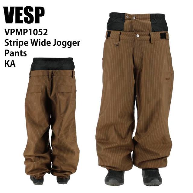 VESP べスプ VPMP1052A Stripe Wide Jogger Pants KA 24-25 ウエア メンズ ユニセックス パンツ スノーボード