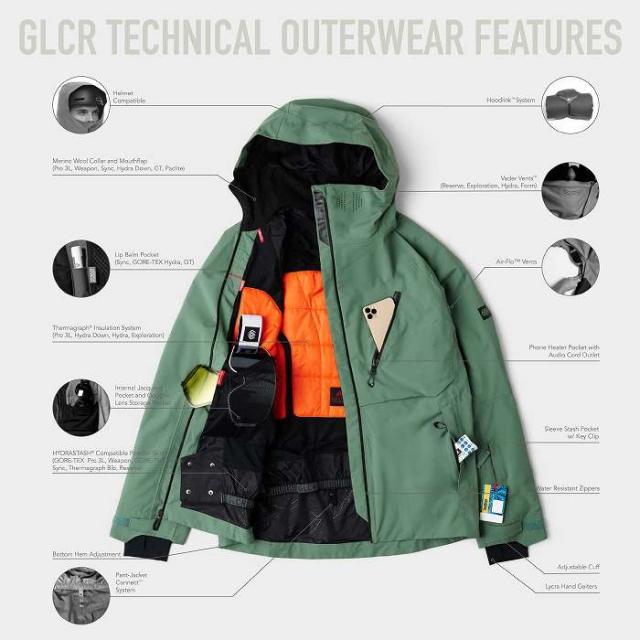 686 シックスエイトシックス M2W110 HYDRA THERMAGRAPH JACKET ANTLER COLORBLOCK 24-25 ウエア メンズ ジャケット ロクハチ