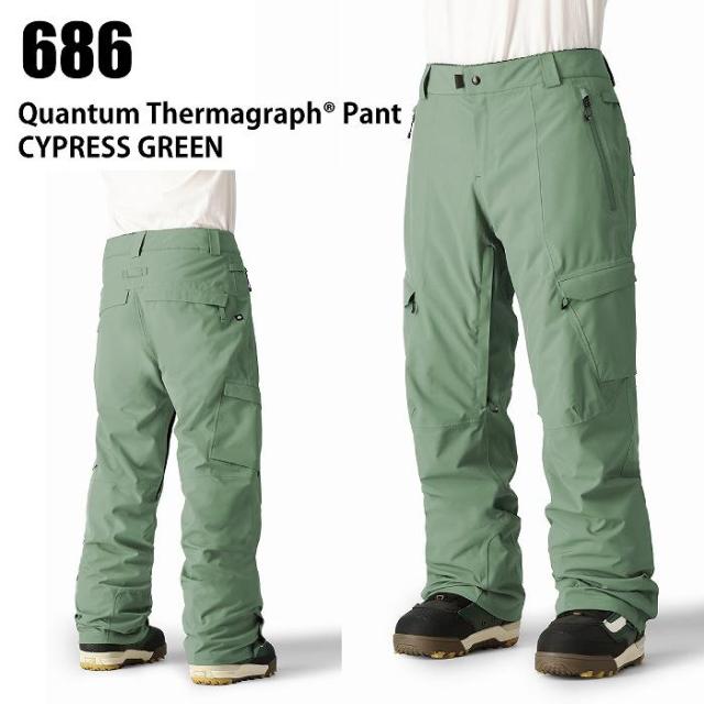 686 シックスエイトシックス M2W208 QUANTUM THERMAGRAPH PANT CYPRESS GREEN 24-25 ウエア メンズ パンツ ロクハチ