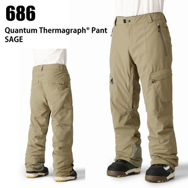 686 シックスエイトシックス M2W208 QUANTUM THERMAGRAPH PANT SAGE 24-25 ウエア メンズ パンツ ロクハチ