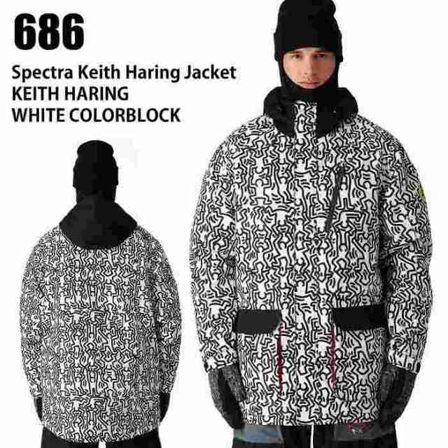 686 M4WN143 SPECTRA KEITH HARING JACKET KEITH HARING WHITE COLORBLOCK 24-25 ウエア メンズ ジャケット ロクハチ