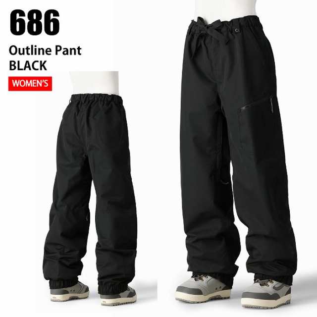 686 シックスエイトシックス M3WN410 OUTLINE PANT BLACK 24-25 ウエア レディース パンツ ロクハチ