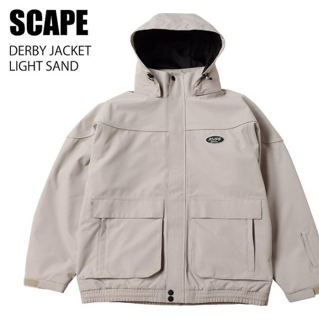 SCAPE エスケープ DERBY JACKET LIGHT SAND 24-25 ウエア ユニセックス ジャケット スノーボード スノボ