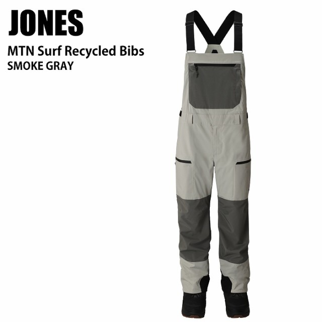 JONES ジョーンズ MTN Surf Recycled BIB SMOKE GRAY 24-25 ウエア メンズ パンツ ビブ スノーボード ストレッチ