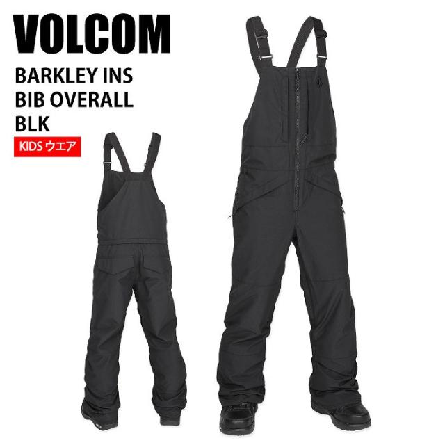 VOLCOM ボルコム BARKLEY INS BIB BLK 24-25 ウエア キッズ ジュニア パンツ スキー スノーボード 子供用  I1252501