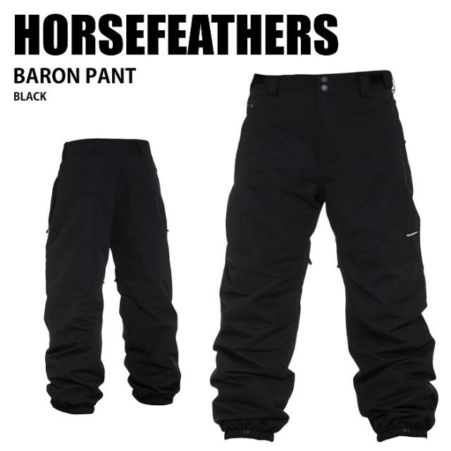 HORSEFEATHERS ホースフェザーズ BARON PANT BLACK 25-26 ウエア ユニセックス パンツ スキー スノーボード