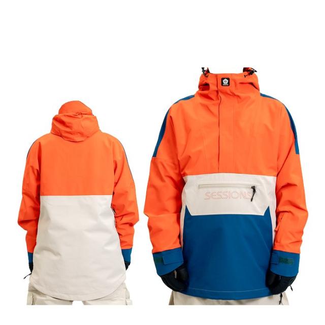 SESSIONS セッションズ CHAOS PULLOVER JACKET ORANGE 24-25 ウエア ユニセックス ジャケット スキー スノーボード SESSIONS セッションズ CHAOS PULLOVER JACKET ORANGE 24-25 ウエア