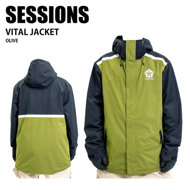 SESSIONS セッションズ VITAL JACKET OLIVE 24-25 ウエア ユニセックス ジャケット スキー スノーボード
