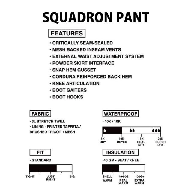 SESSIONS セッションズ SQUADRON PANT WHITE 24-25 ウエア ユニ