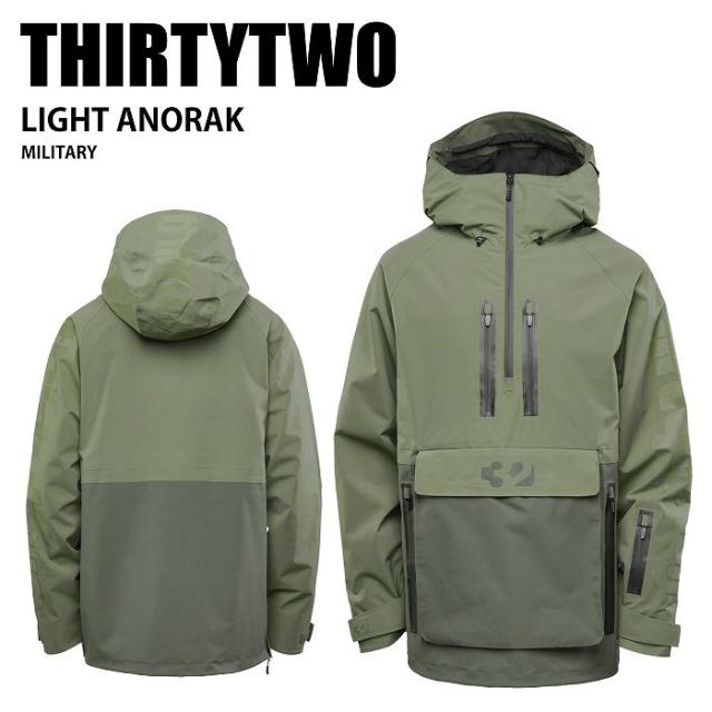 THIRTYTWO サーティーツー LIGHT ANORAK MILITARY 24-25 ウエア ユニセックス ジャケット スキー スノーボード