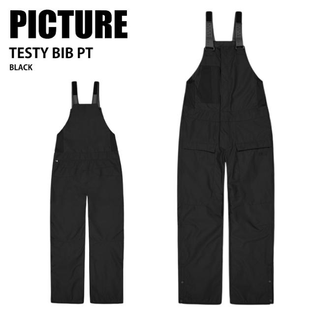 PICTURE ピクチャー TESTY BIB PT BLACK 24-25 ウエア ユニセックス ビブ パンツ スキー スノーボード