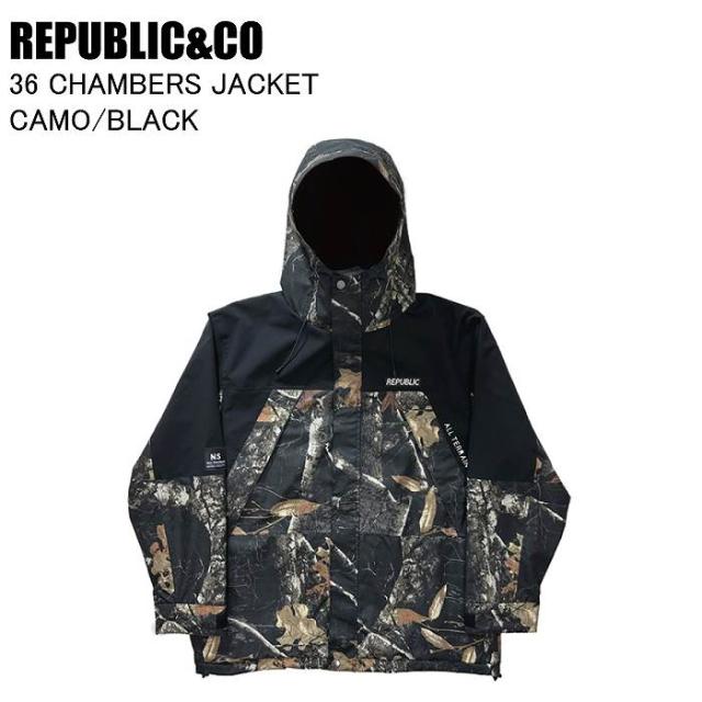 REPUBLIC&CO リパブリック 36 CHAMBERS JACKET 36チャンバーズジャケット CAMO/BLACK スノーボード ウェア ジャケット