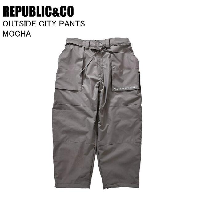 REPUBLIC&CO リパブリック OUTSIDE CITY PANTS アウトサイドシティパンツ MOCHA スノーボード ウェア パンツ リパブリックウェア