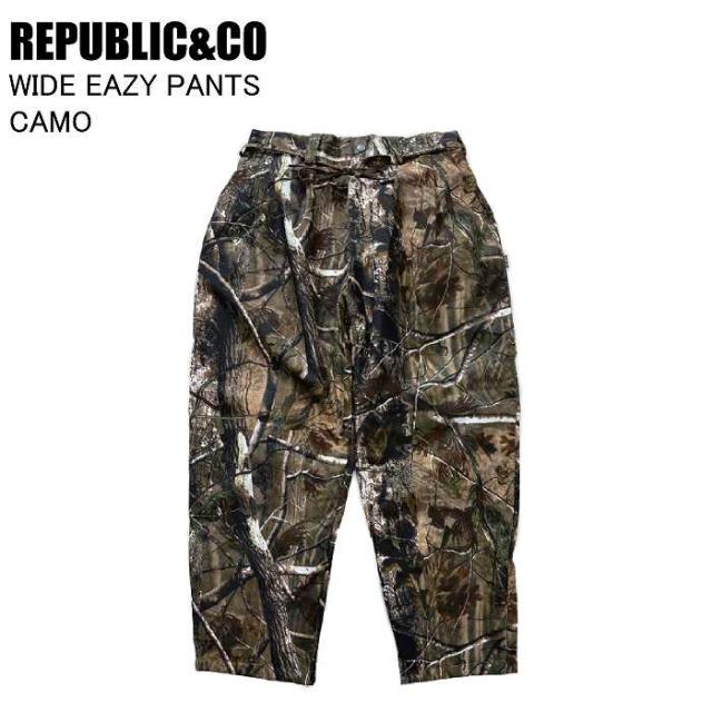 REPUBLIC&CO リパブリック WIDE EAZY PANTS ワイドイージーパンツ CAMO スノーボード ウェア パンツ リパブリックウェア
