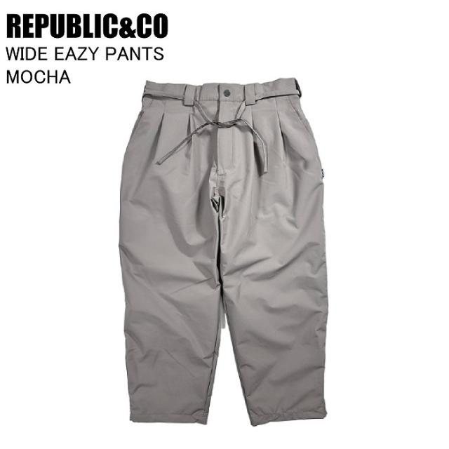 REPUBLIC&CO リパブリック WIDE EAZY PANTS ワイドイージーパンツ MOCHA スノーボード ウェア パンツ リパブリックウェア