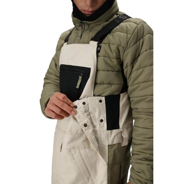 686 シックスエイトシックス M5WN251 HOT LAP INSULATED BIB LIMESTONE COLORBLOCK ウェア 686ウェア ビブパンツ 25-26モデル_3
