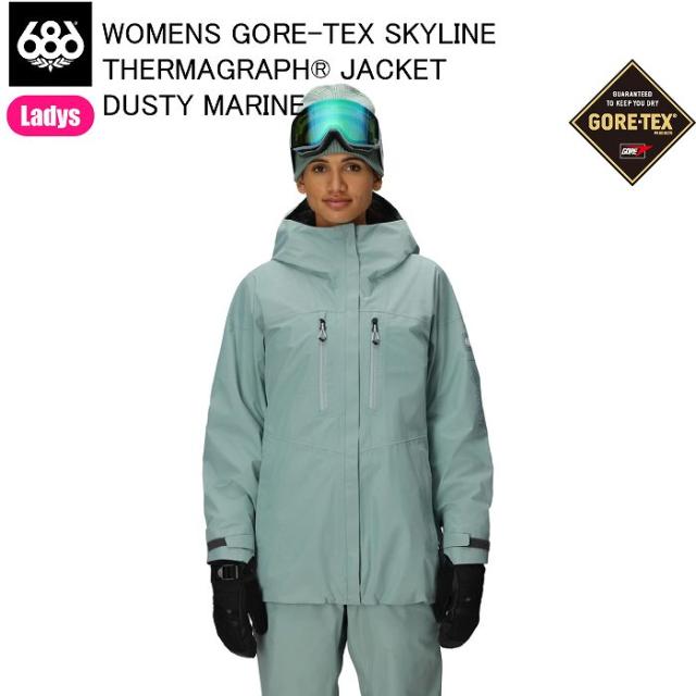 686 M5WN334 GORE-TEX SKYLINE THERMAGRAPH JACKET DUSTY MARINE スノーボードウェア 686ウェア ゴアテックス 25-26 レディース