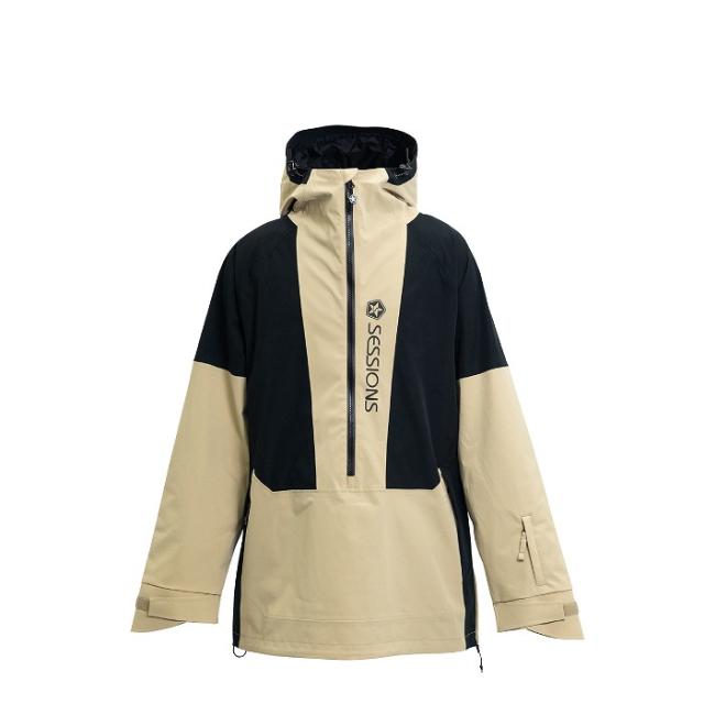 SESSIONS セッションズ SSFW250013 CHAOS PULLOVER JACKET SAND BEIGE スノーボード ウェア ジャケット スノボ 25-26モデル_10