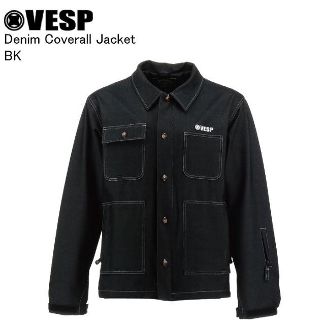 VESP ベスプ VPMJ1071 Denim Coverall Jacket BK スノーボード ウェア ジャケット VESPウェア 25-26モデル メンズ レディース