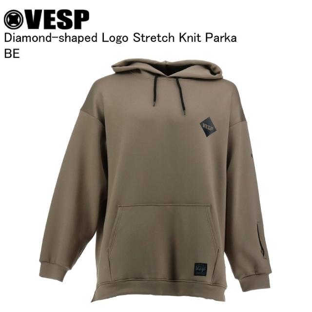 VESP ベスプ VPMS1037 Diamond-shaped Logo Stretch Knit Parka BE スノーボード ウェア VESPウェア 25-26モデル メンズ レディース