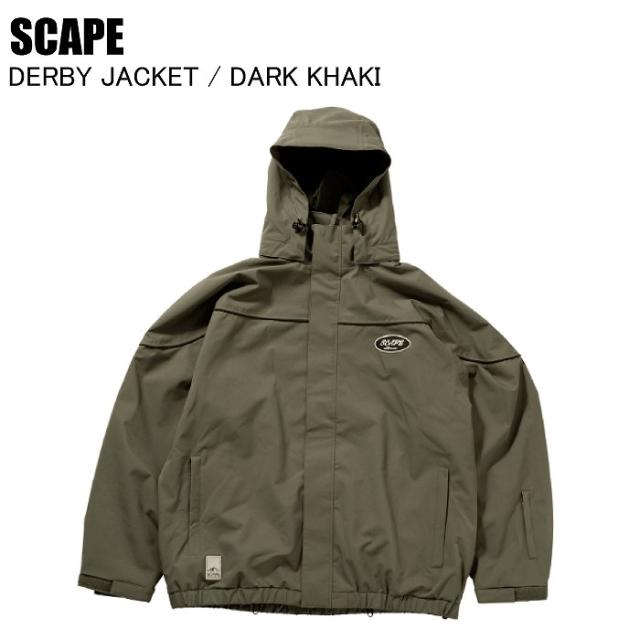SCAPE エスケープ DERBY JACKET ダービージャケット DARK KHAKI スノーボードウェア ジャケット SCAPEウェア 25-26モデル
