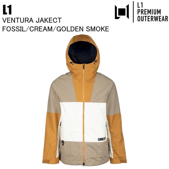 L1 エルワン VENTURA JACKET FOSSIL/CREAM/GOLDEN SMOKE スノーボードウェア ジャケット L1ウェア スノボ 25-26モデル