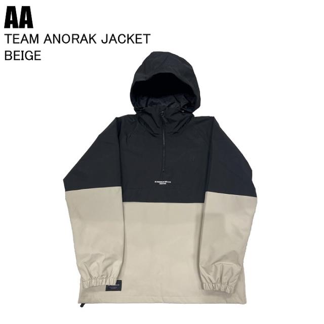 AA ダブルエー 72125307 TEAM ANORAK JACKET チームアノラックジャケット BEIGE スノーボード ウェア ジャケット AAウェア