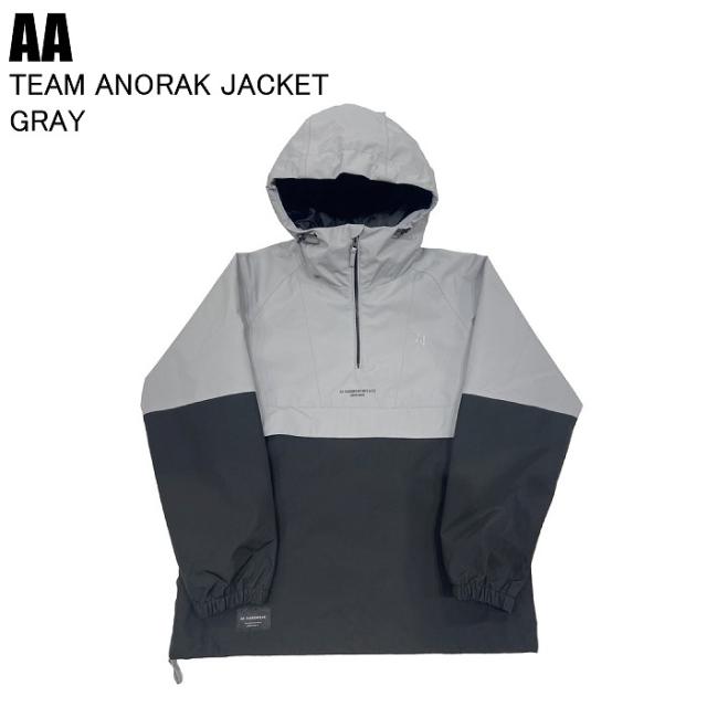 AA ダブルエー 72125307 TEAM ANORAK JACKET チームアノラックジャケット GRAY スノーボード ウェア ジャケット AAウェア 25-26